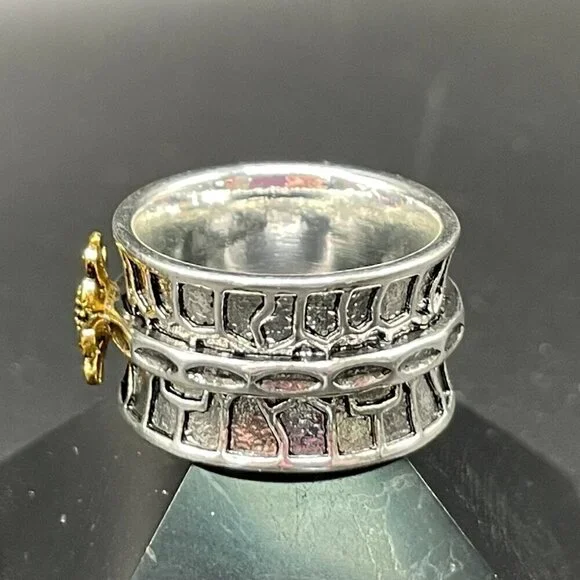 Sunflower / Daisy / Flower Boho Two Tone Ring #1355 - Picture 5 of 12